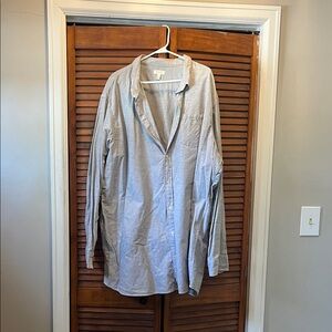 Men’s Sonoma Casual Light Gray Button-Down Shirt